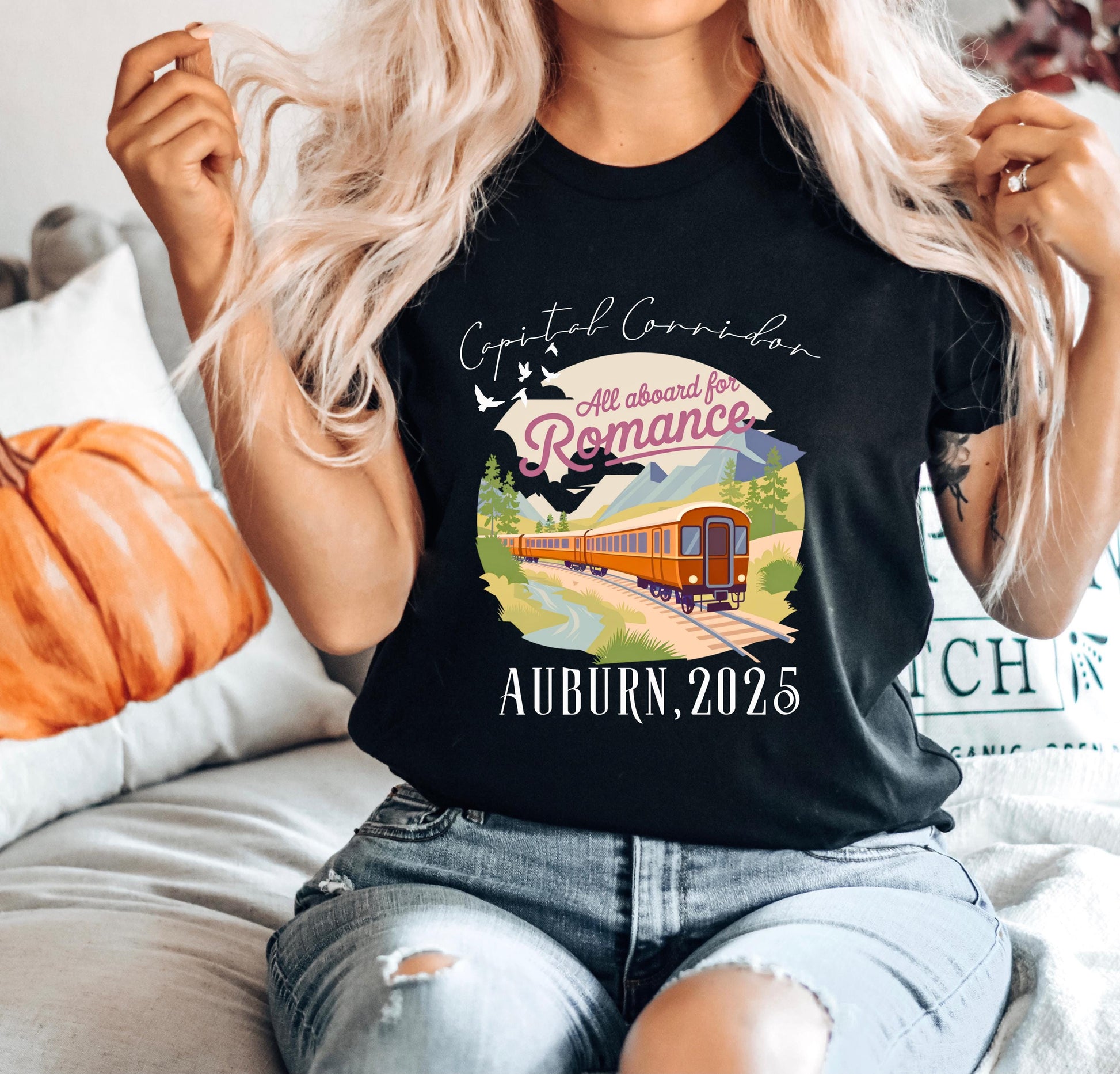 Auburn Train Travel T-Shirt: Vintage Railroad Design