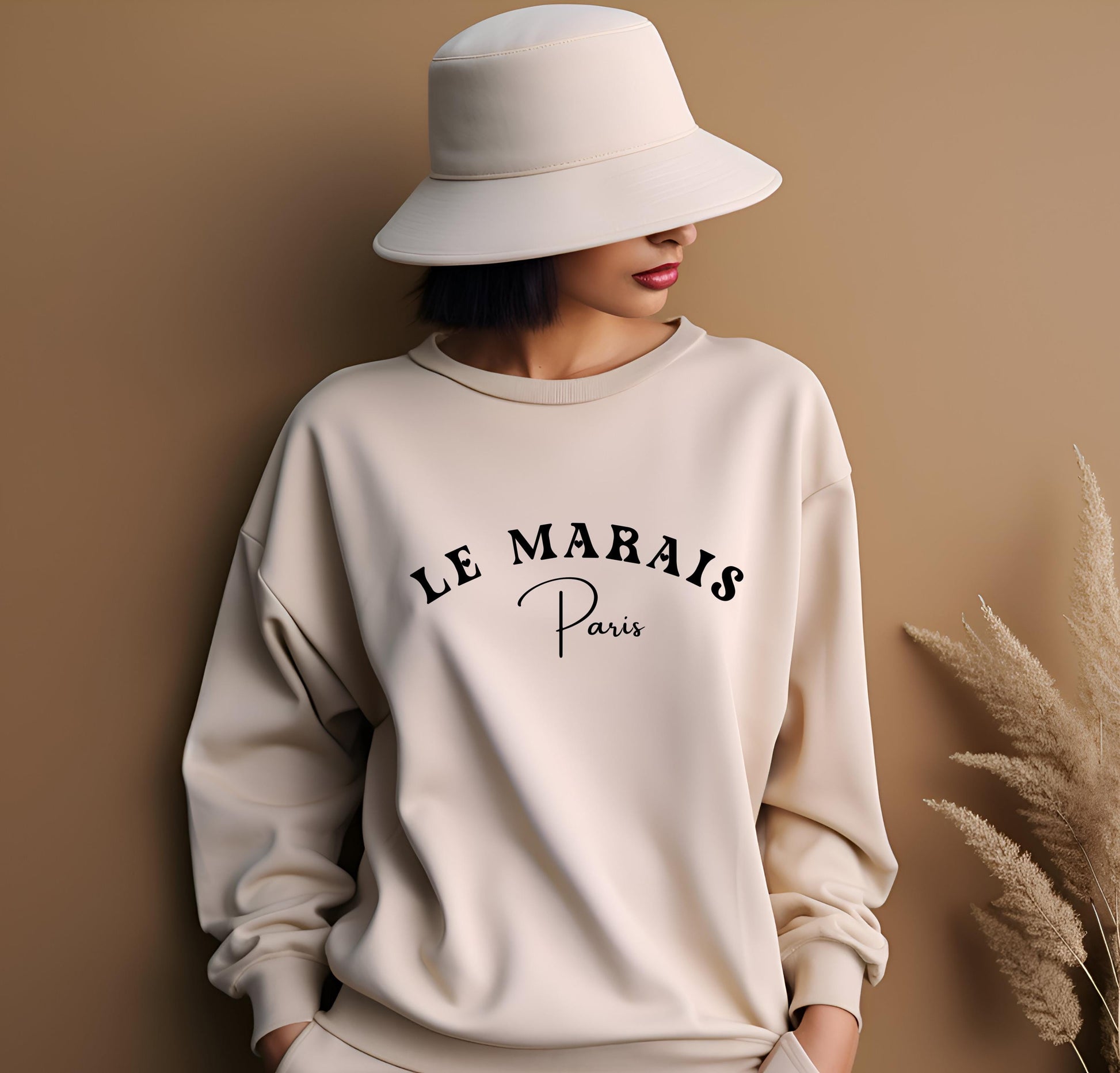 Le Marais Paris Sweatshirt: French Style Crewneck Pullover