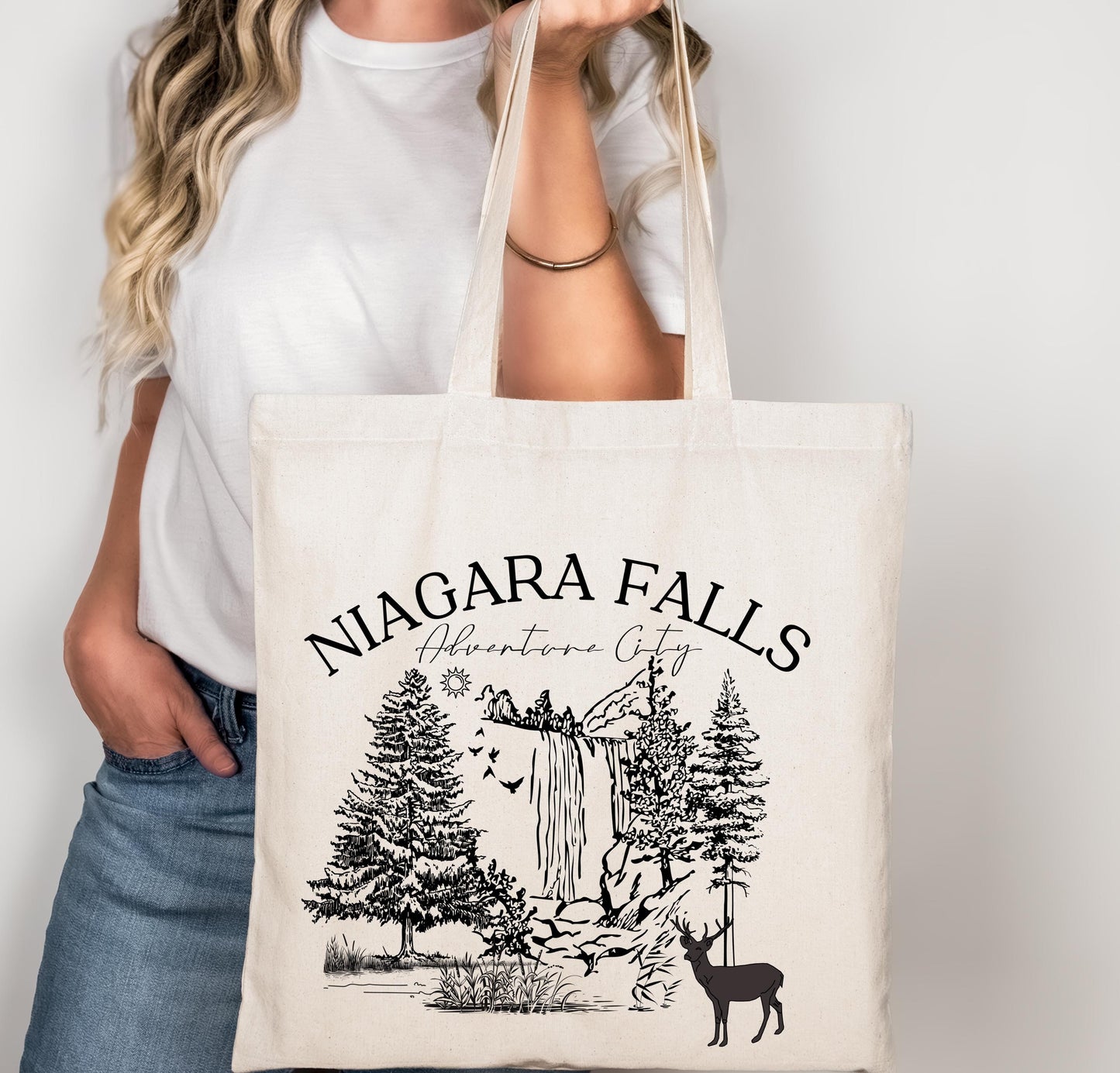 Niagara Falls Tote Bag: Nature Lover Canvas Shopping Bag
