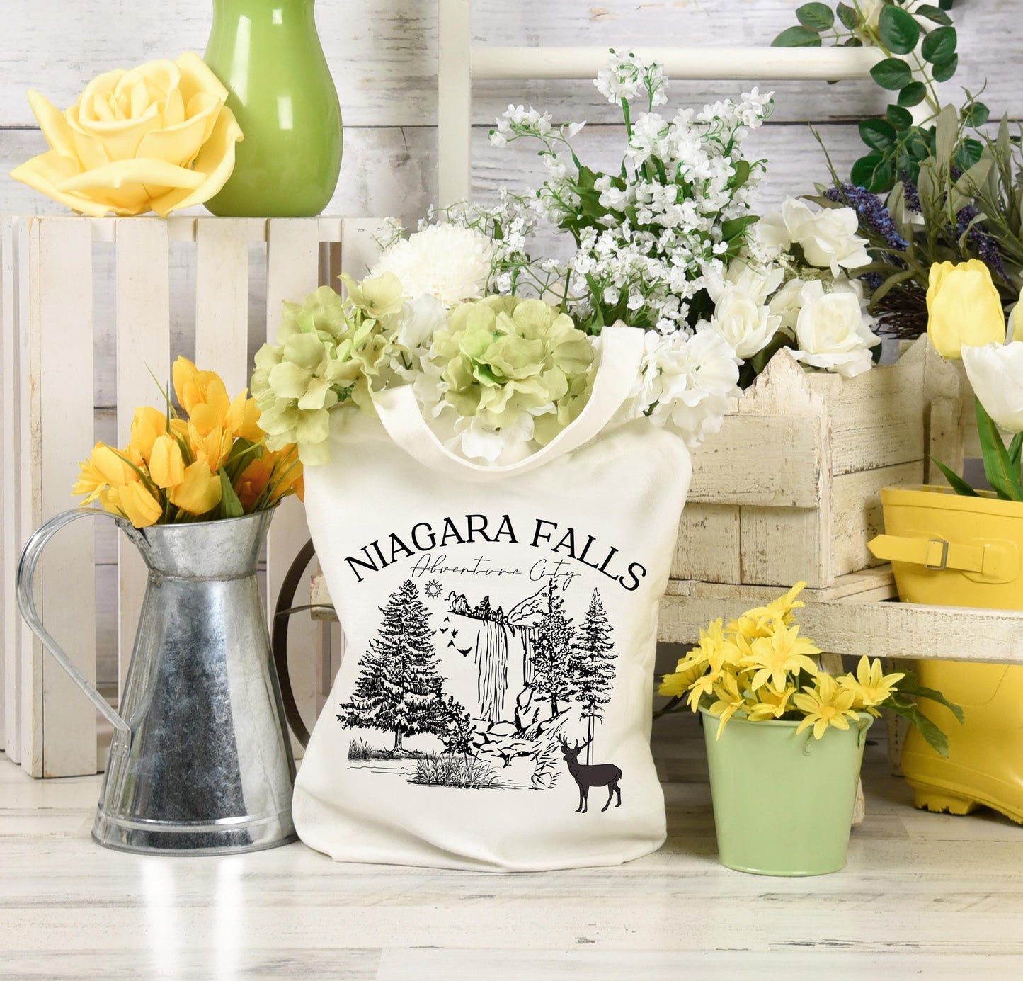 Niagara Falls Tote Bag: Nature Lover Canvas Shopping Bag
