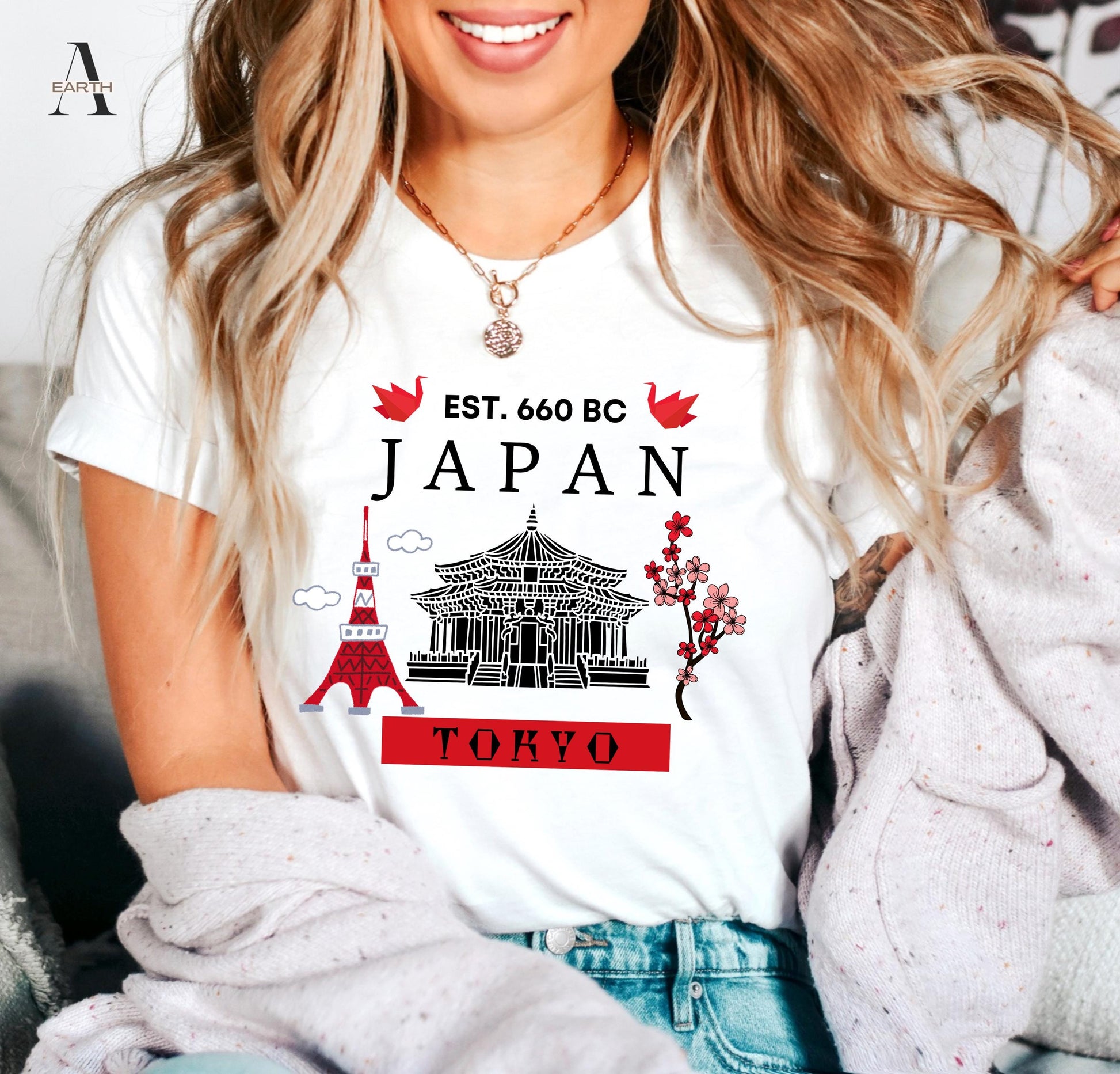 Japan T-Shirt: Cherry Blossom Tokyo Sakura Tee
