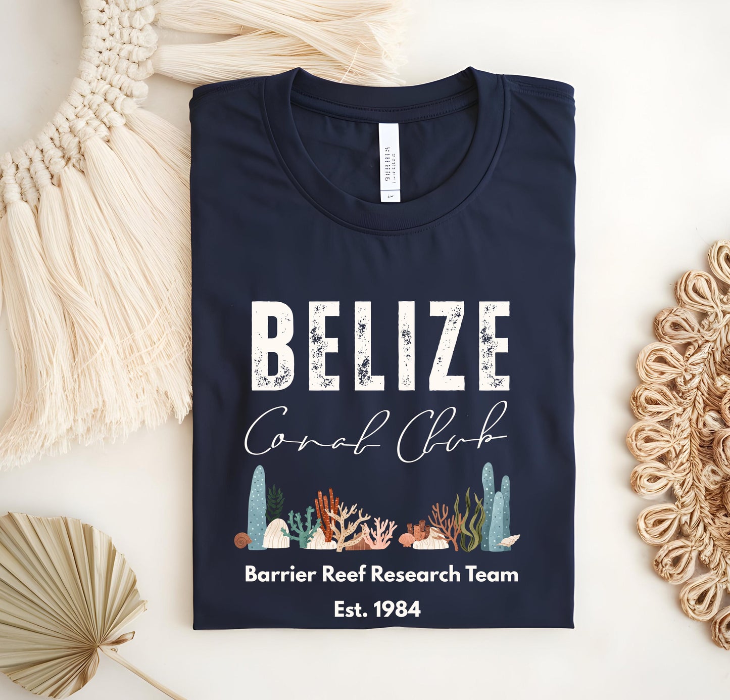 Belize Coral Reef Graphic Tee: Tropical Beach Shirt, Ocean Lover Gift