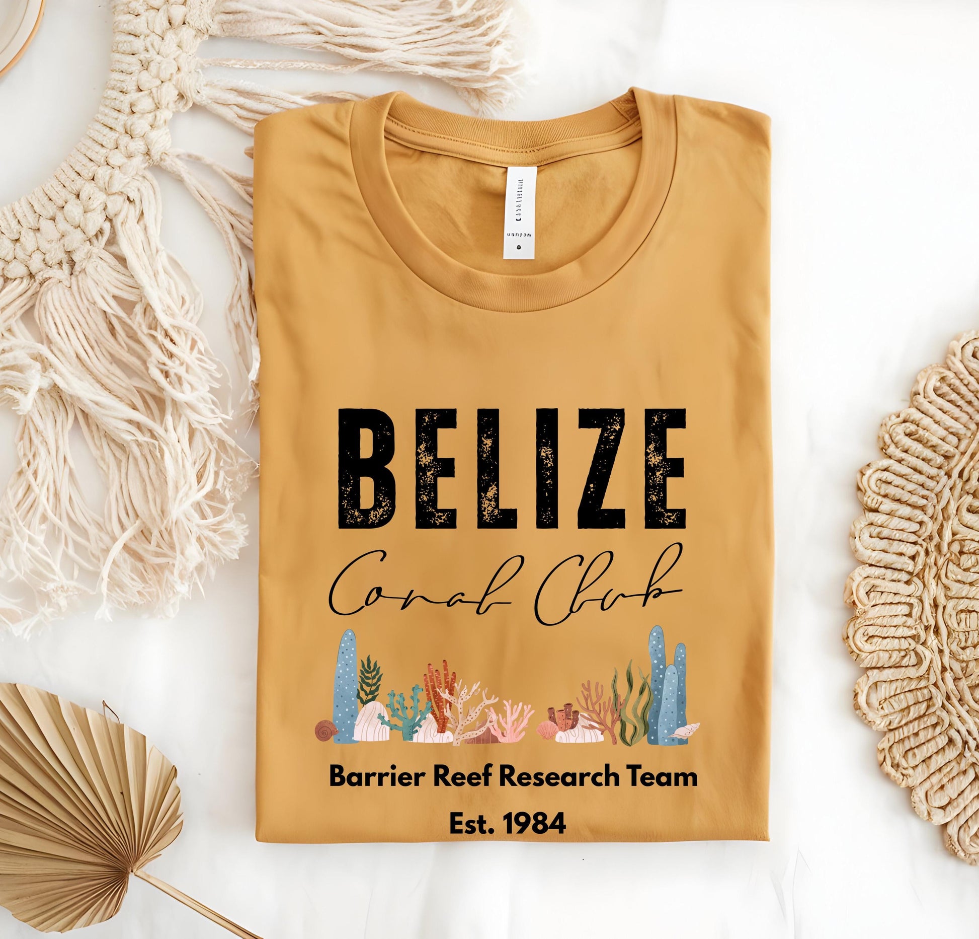 Belize Coral Reef Graphic Tee: Tropical Beach Shirt, Ocean Lover Gift
