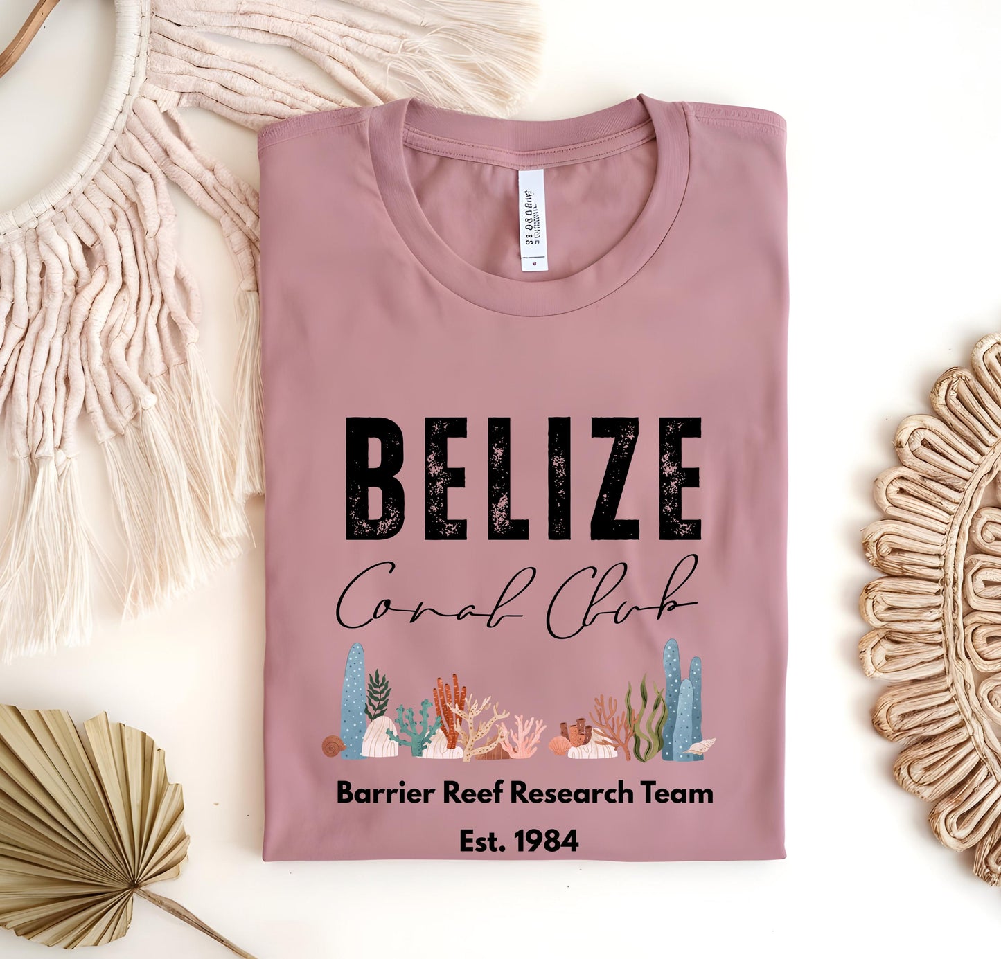 Belize Coral Reef Graphic Tee: Tropical Beach Shirt, Ocean Lover Gift