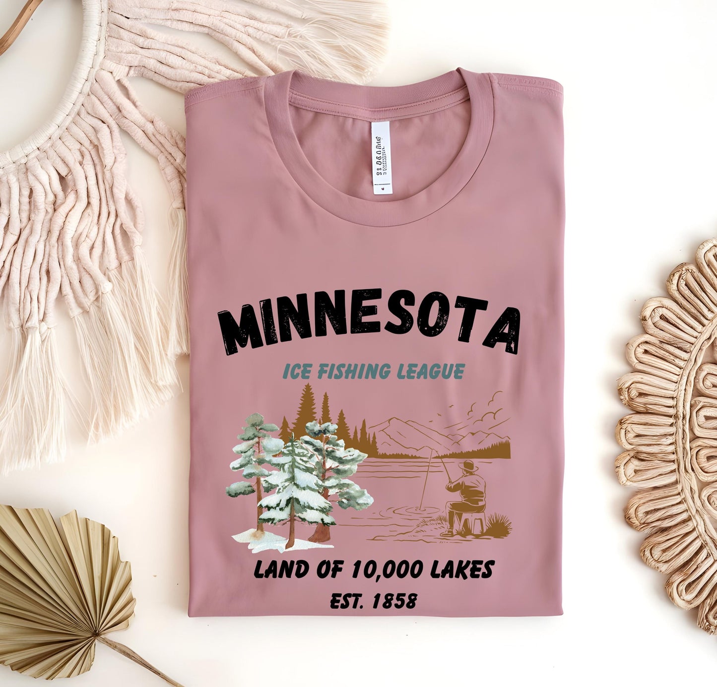 Minnesota Ice Fishing Shirt: Vintage Winter Sport Tee
