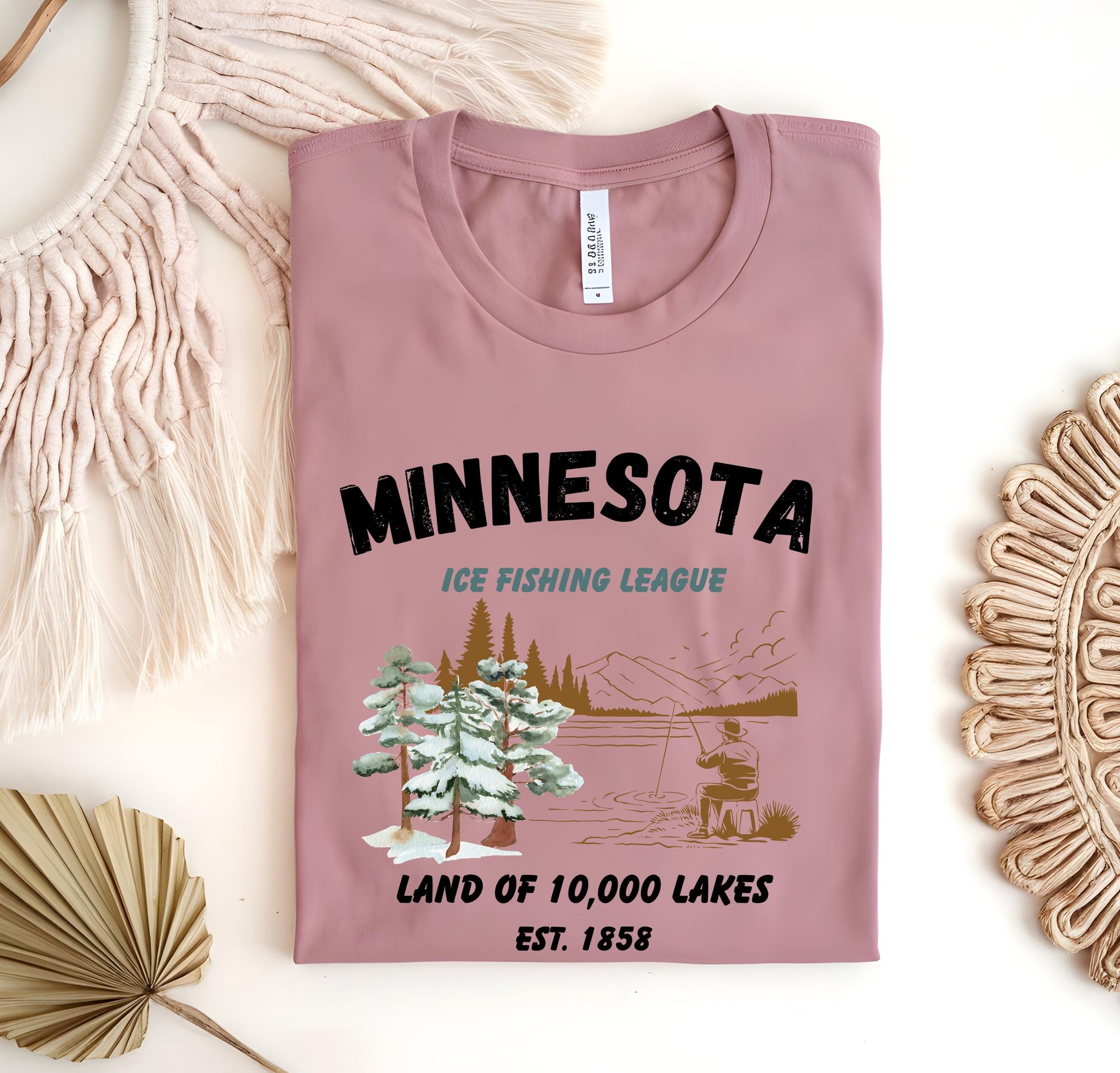 Minnesota Ice Fishing Shirt: Vintage Winter Sport Tee
