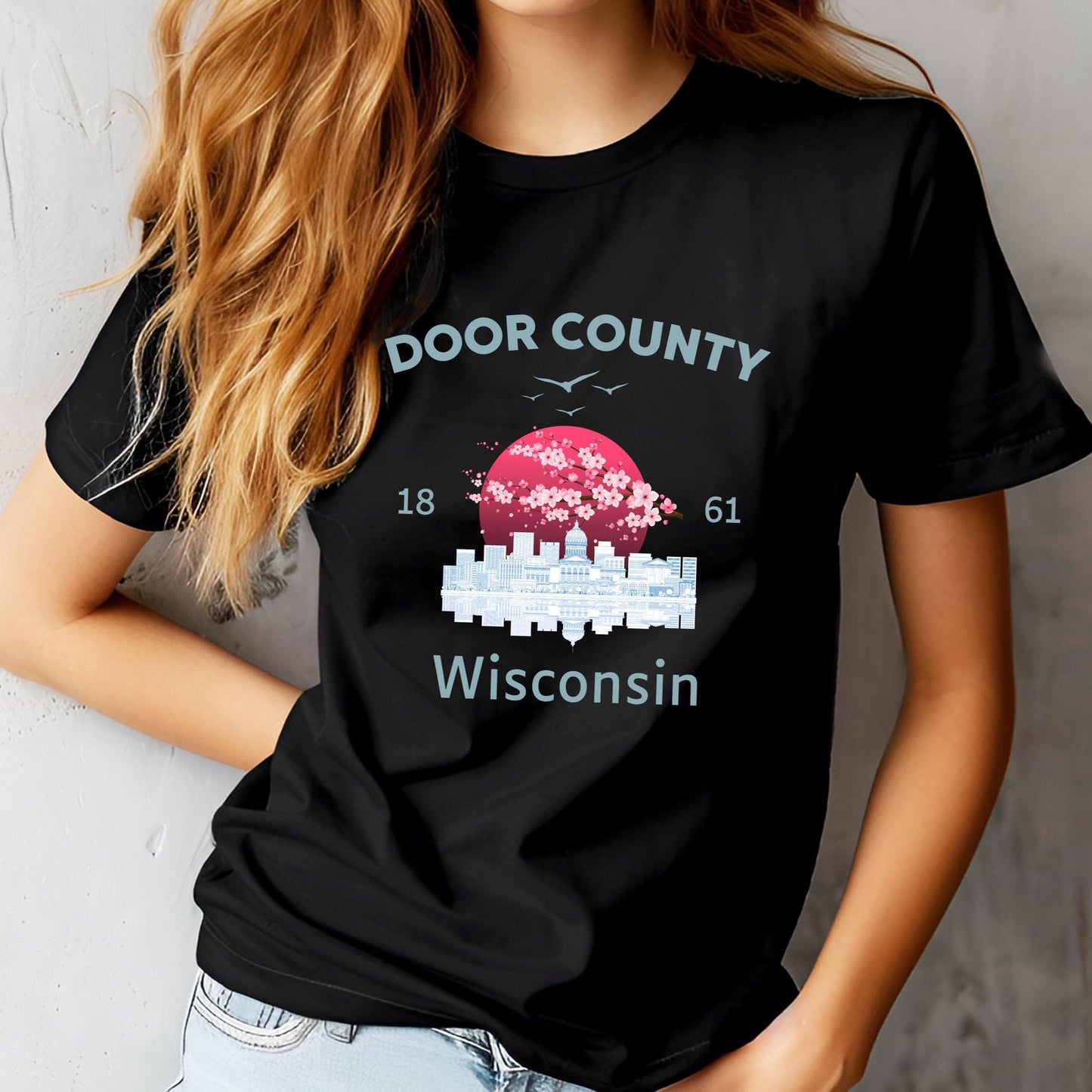 Door County Wisconsin T-Shirt, Midwest Vacation Tee
