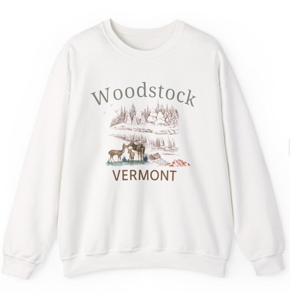 Woodstock Vermont Sweatshirt: Fall Foliage Crewneck - New England Autumn