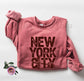 New York City Sweatshirt: NYC Crewneck Pullover - Brooklyn Bridge