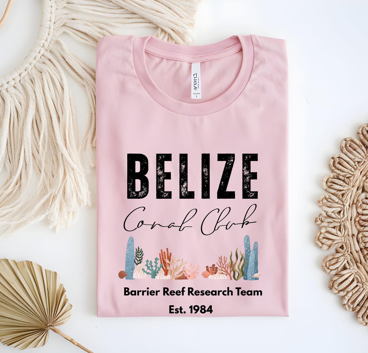 Belize Coral Reef Graphic Tee: Tropical Beach Shirt, Ocean Lover Gift
