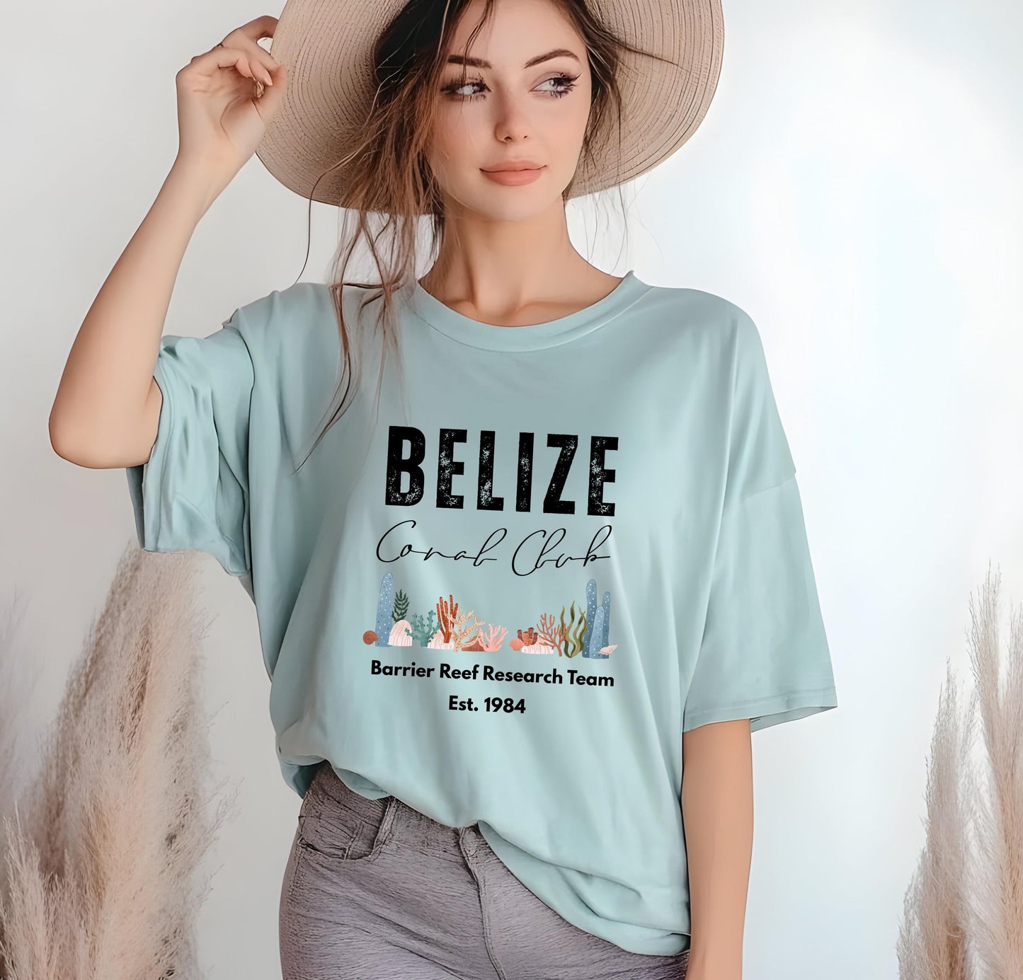 Belize Coral Reef Graphic Tee: Tropical Beach Shirt, Ocean Lover Gift