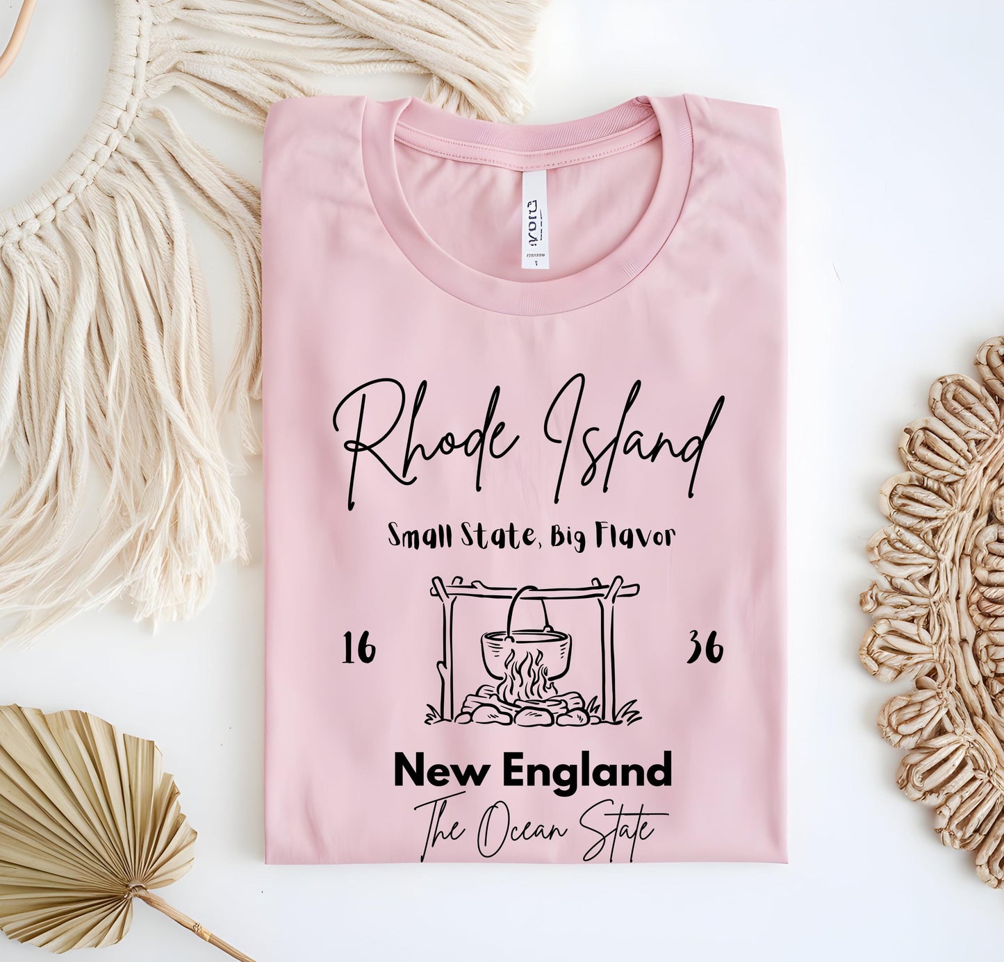 Rhode Island Coastal Tee: New England Foodie Gift