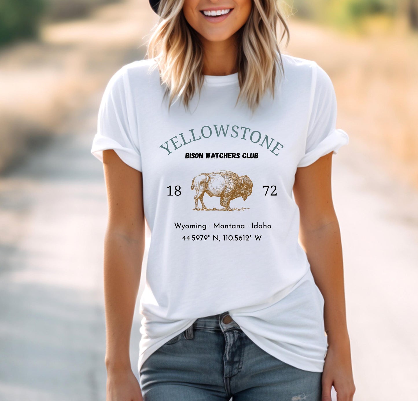 Yellowstone Bison Graphic Tee: Vintage National Park Shirt