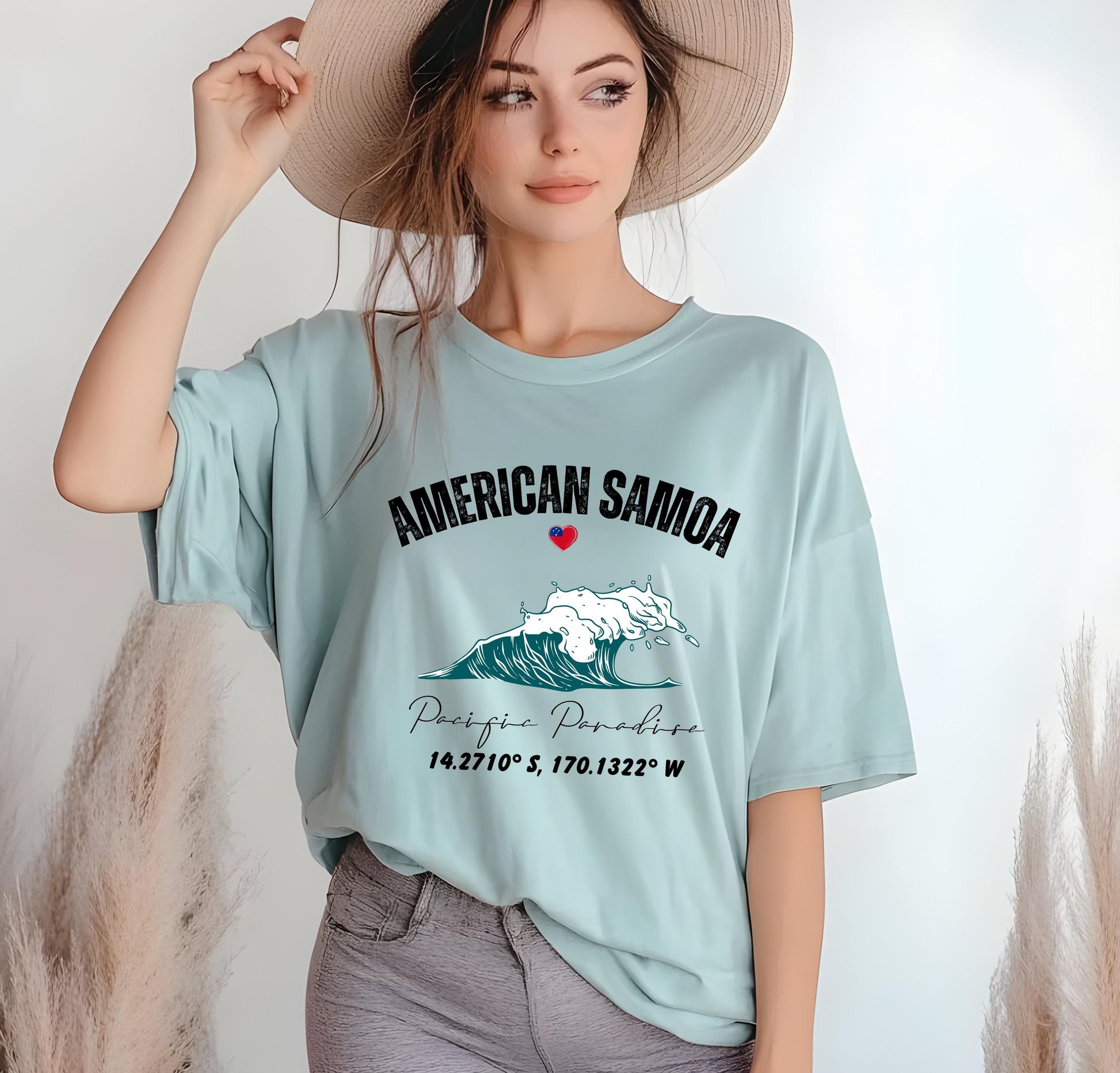 American Samoa Surf Shirt: Vintage Pacific Island Graphic Tee