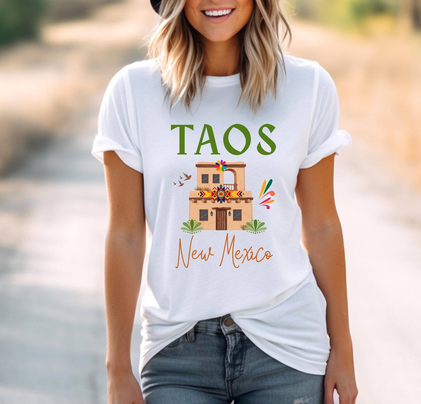 Taos New Mexico Shirt: Southwestern Cotton Tee