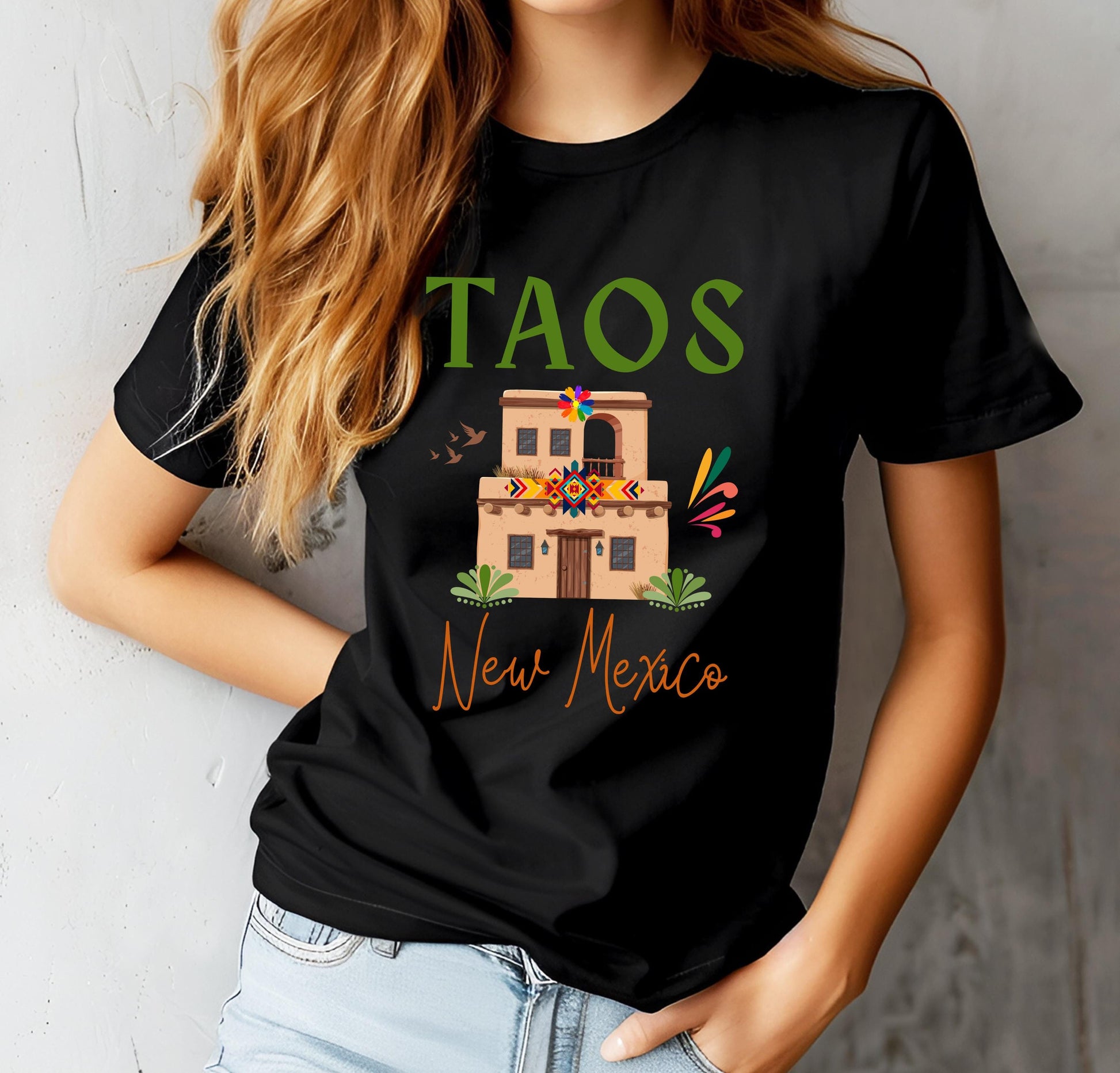 Taos New Mexico Shirt: Southwestern Cotton Tee