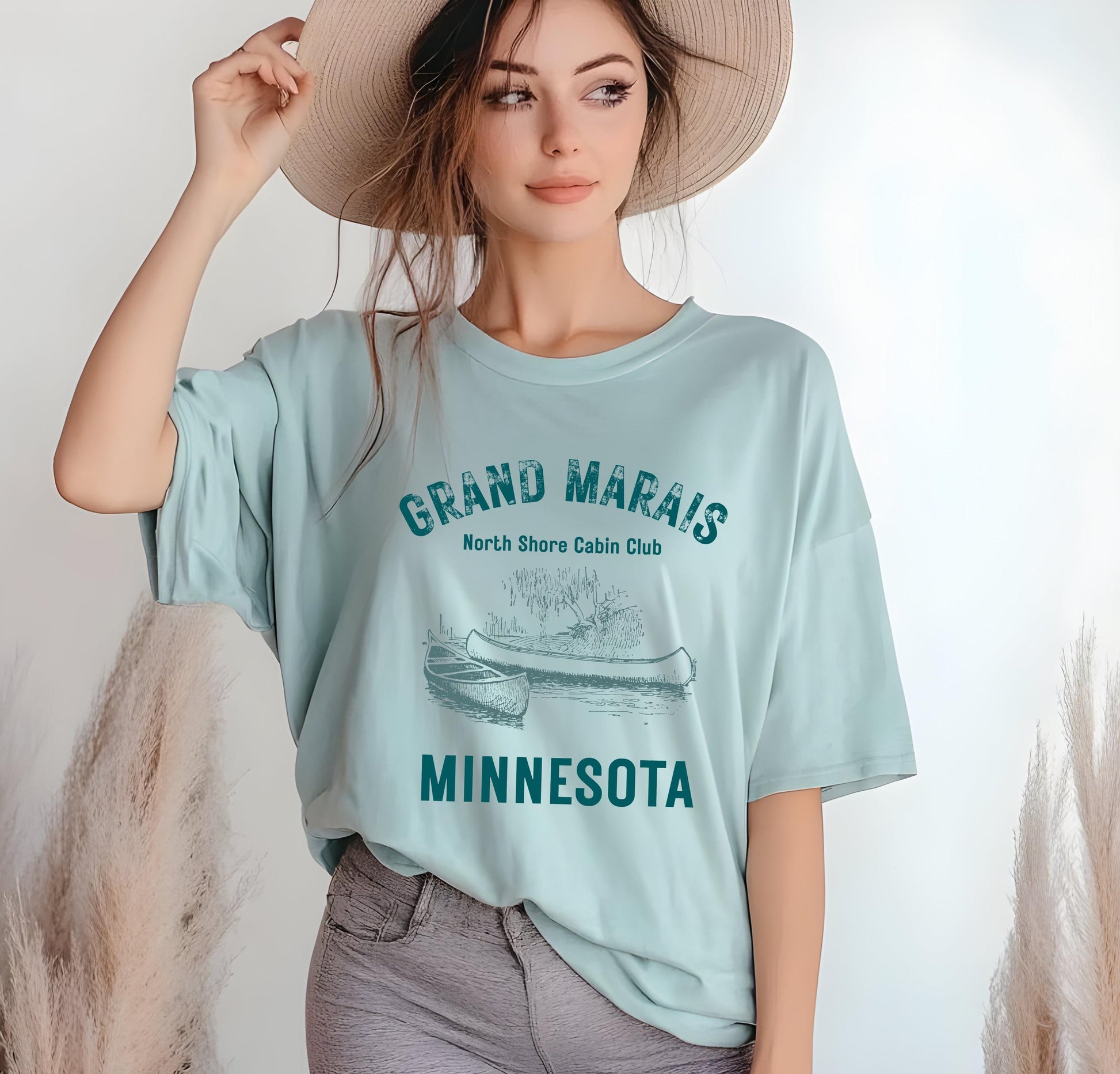 Grand Marais Shirt Minnesota T-shirt, Midwest North Shote Cabin Club T-Shirt
