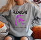 Funny Florida Sweatshirt: Hurricane Season Survivor Flamingo Graphic