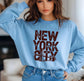 New York City Sweatshirt: NYC Crewneck Pullover - Brooklyn Bridge