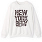 New York City Sweatshirt: NYC Crewneck Pullover - Brooklyn Bridge