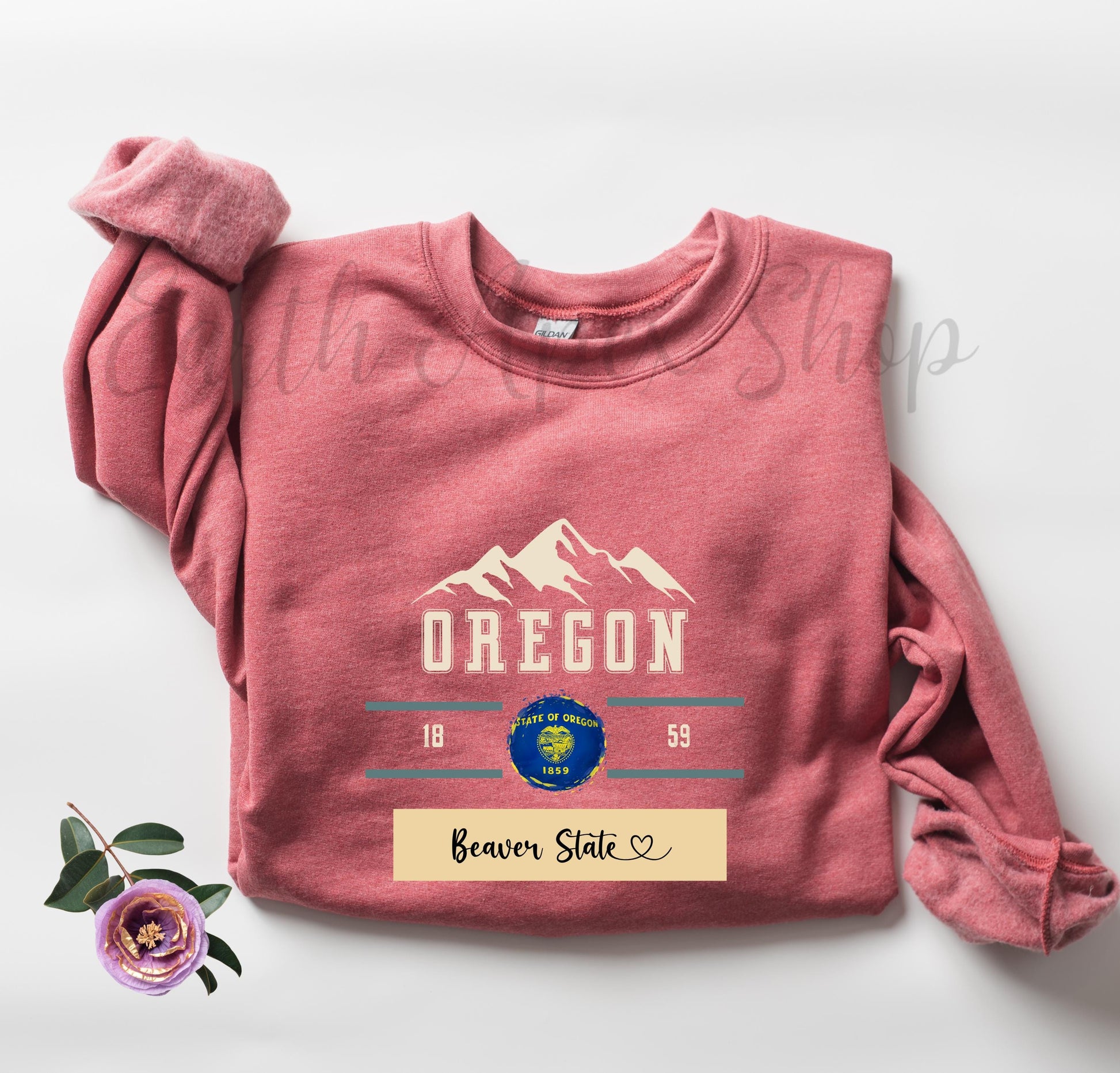 Oregon Sweatshirt Pacific Northwest Crewneck Oregon State Mountains Hiking Sweater Comfy Pullover