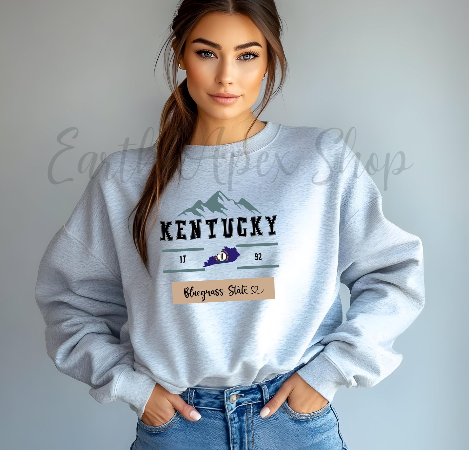 Kentucky Sweatshirt: Retro College Style, Bluegrass State Crewneck