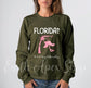 Funny Florida Sweatshirt: Hurricane Season Survivor Flamingo Graphic