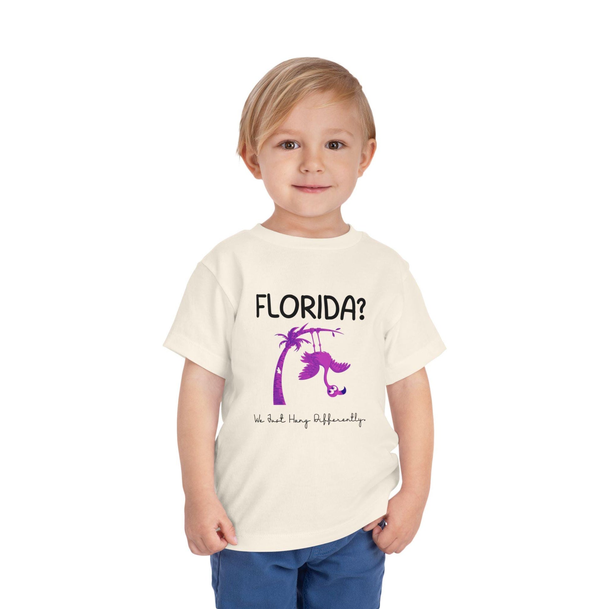 Funny Florida Toddler Shirt: Hurricane Survivor Flamingo Tee