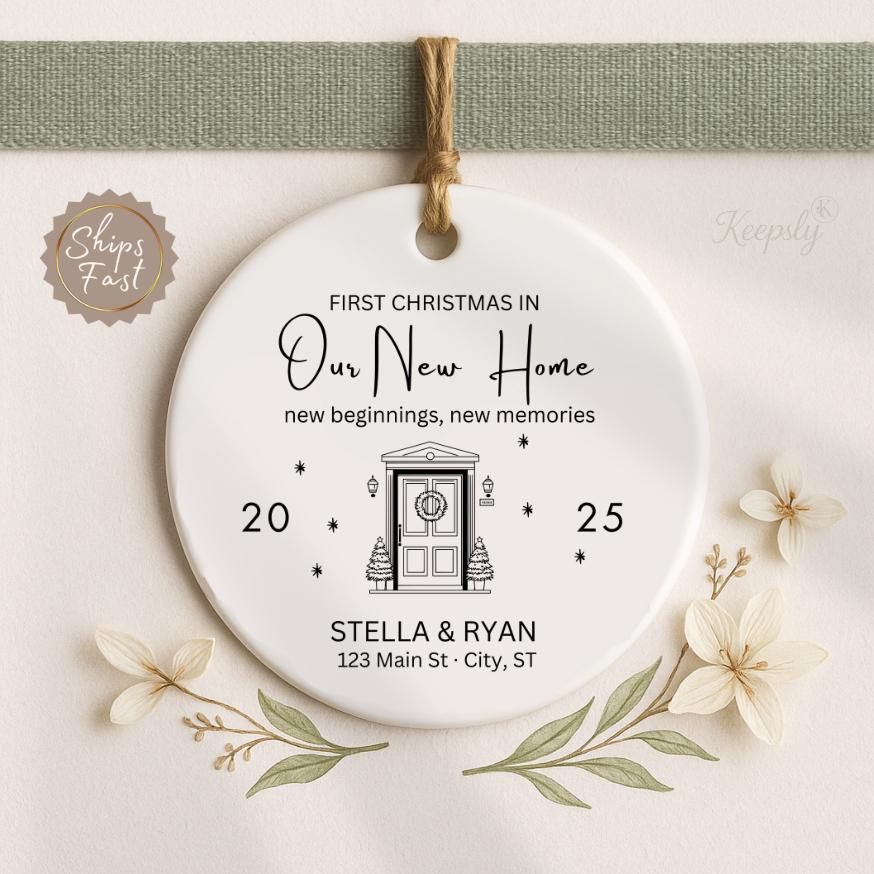 Personalized New Home Ornament: First Christmas Keepsake
