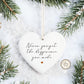 Inspirational Ceramic Heart Ornament: Thank You Gift for Difference Maker