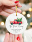 Personalized Family Name Ornament: Vintage Red Truck Keepsake