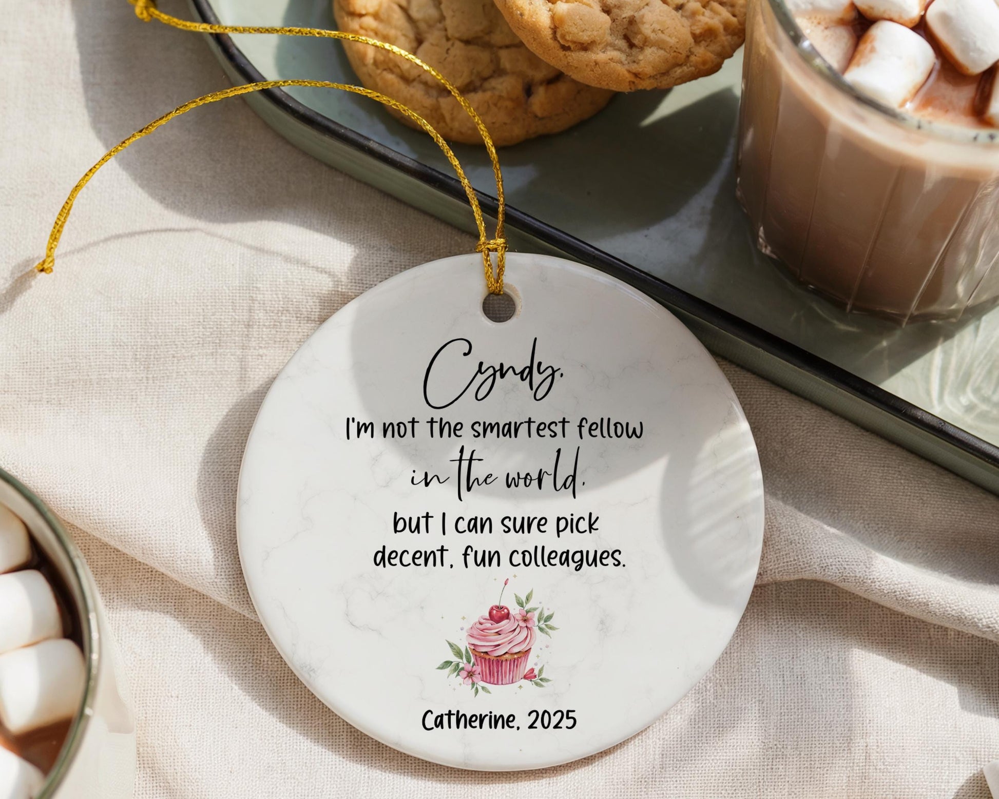 Personalized Colleague Ornament Work Bestie Friendship Keepsake Gift