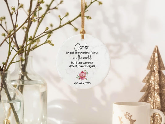 Personalized Colleague Ornament Work Bestie Friendship Keepsake Gift