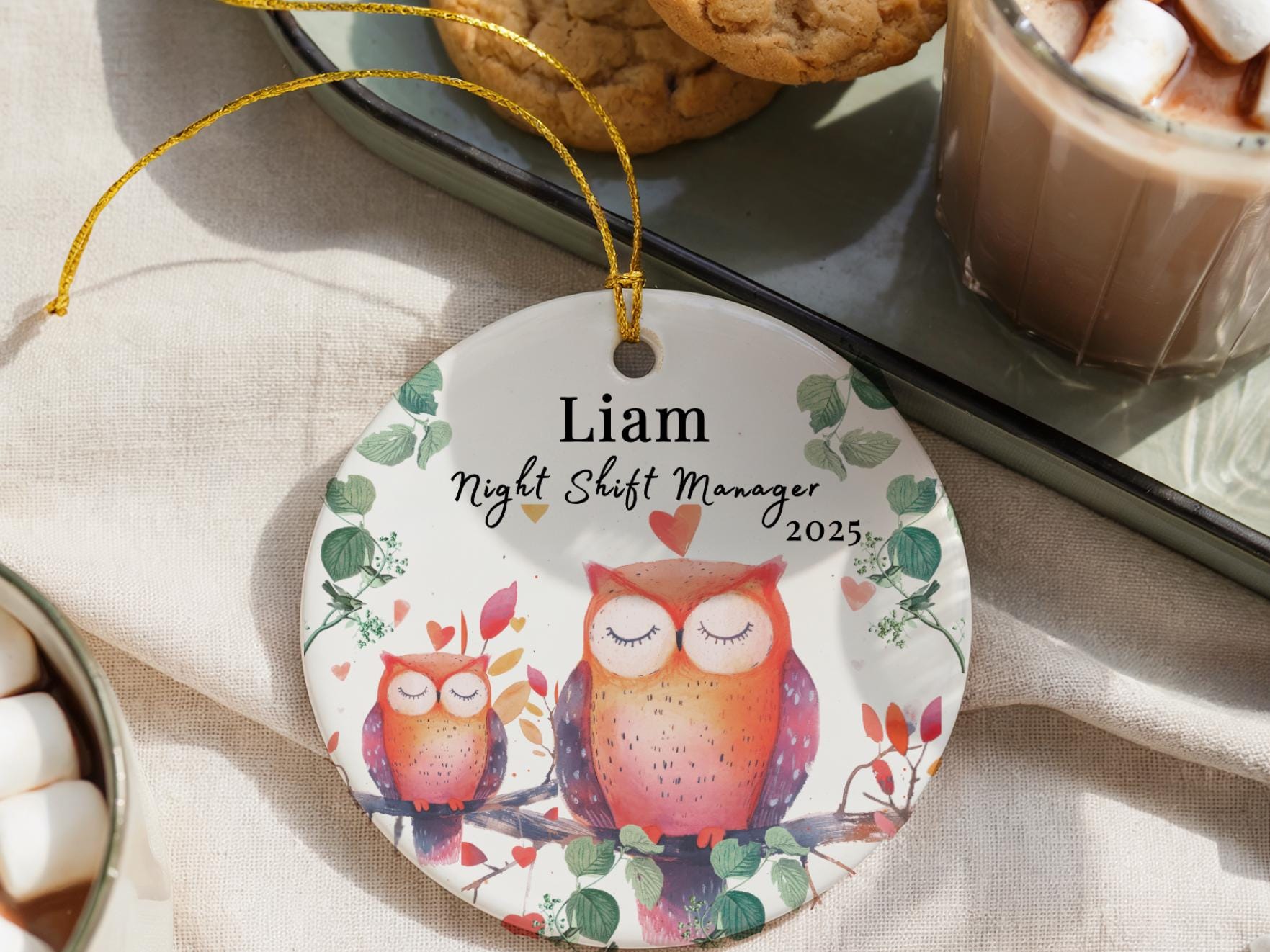 Owl Ornament - Night Shift Crew, Nurse, New Parents Gift