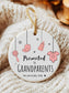 Promoted to Grandparent Ornament Reveal to Grandma Boy or Girl Baby Announcement Keepsake