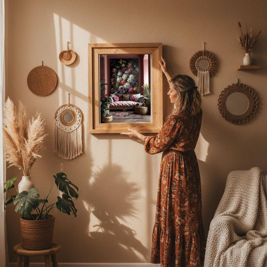 Maximalist Wall Art Living Room; Botanical Poster Cottagecore Digital Download 2:3