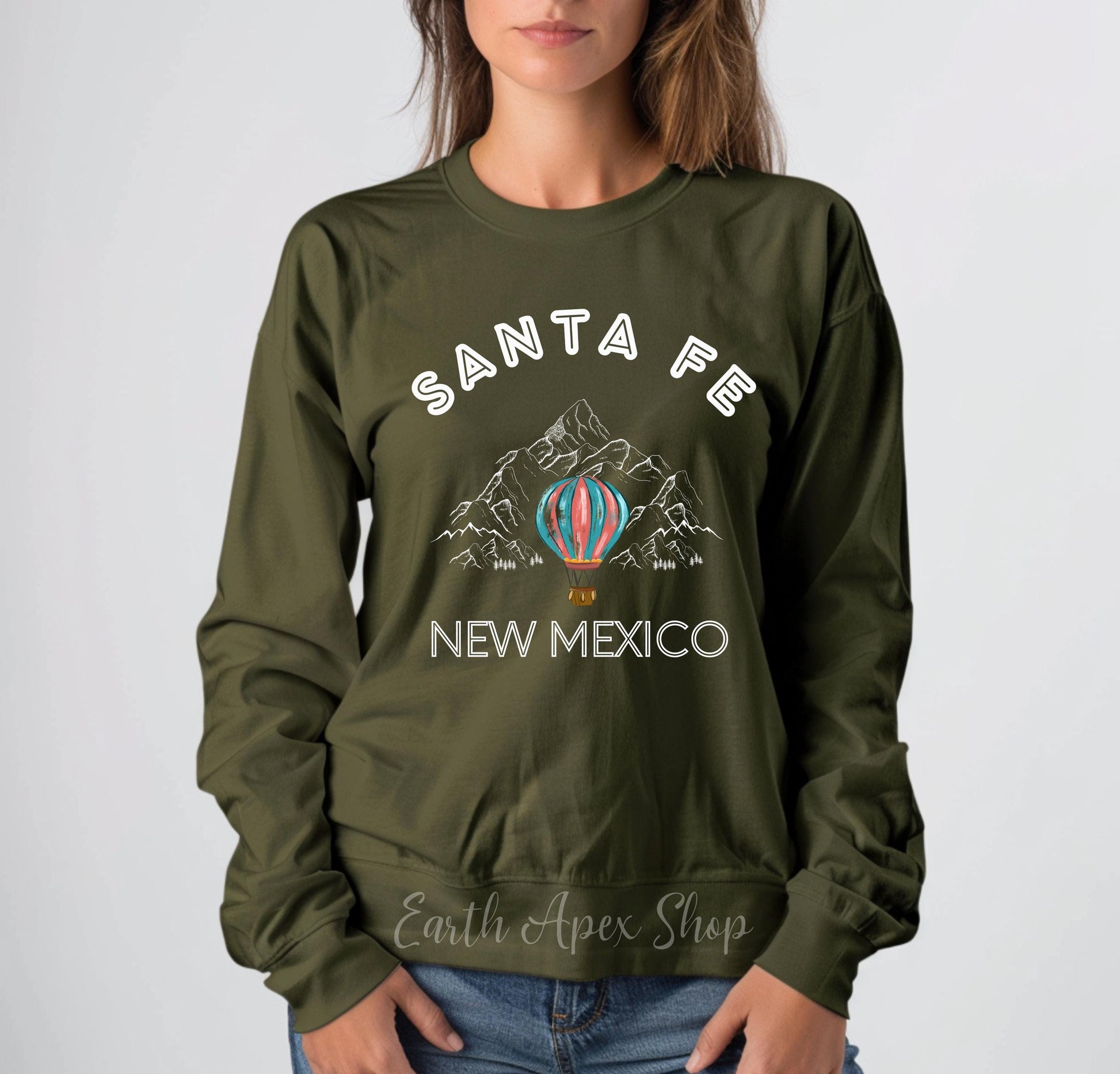 Santa Fe New Mexico Sweatshirt: Western Travel Crewneck