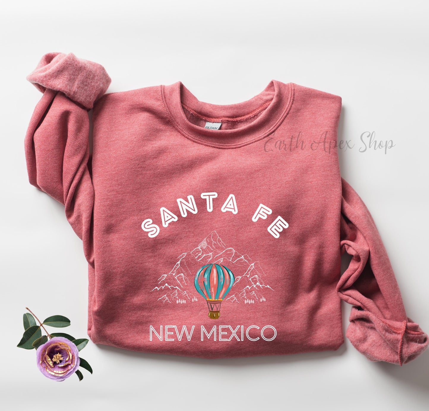 Santa Fe New Mexico Sweatshirt: Western Travel Crewneck