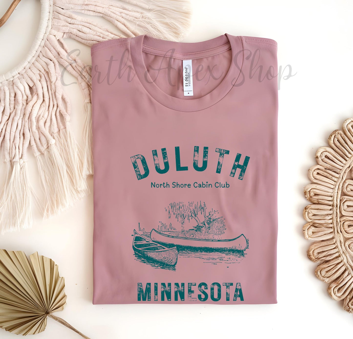 Duluth Minnesota Sweatshirt: Lake Superior Cabin Club Tee
