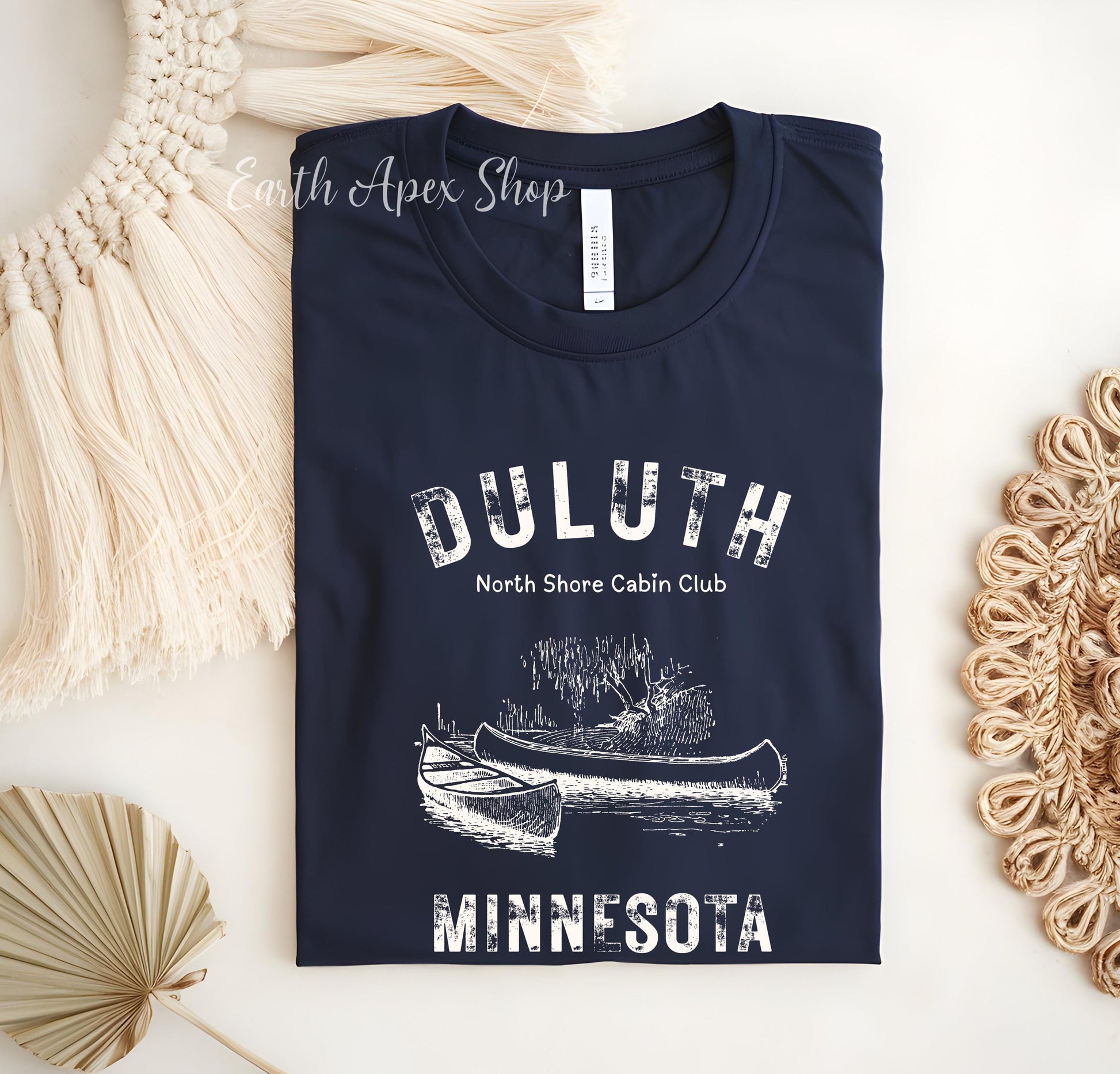 Duluth Minnesota Sweatshirt: Lake Superior Cabin Club Tee