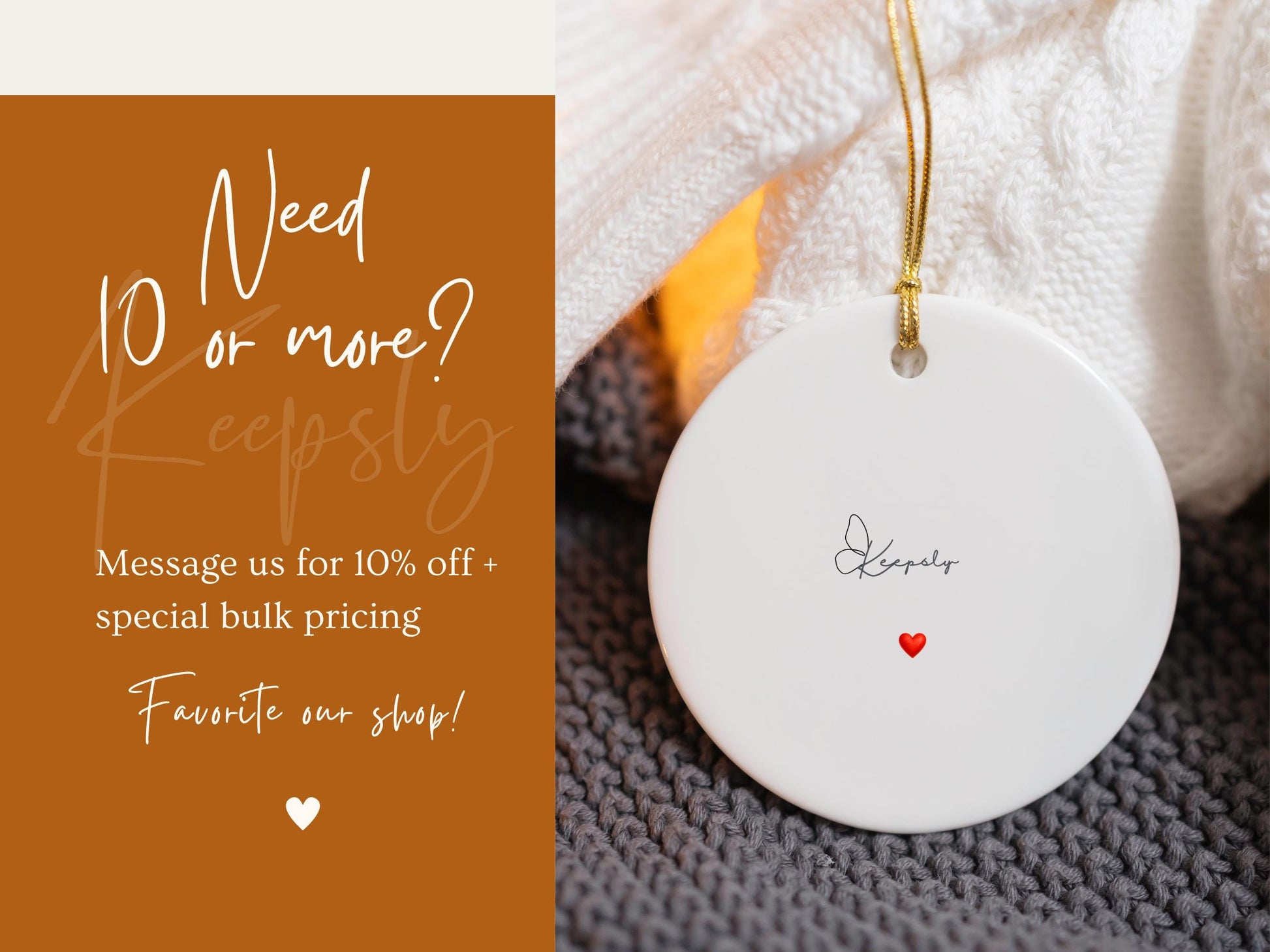 Personalized New Home Ornament: Floral Ceramic Keepsake