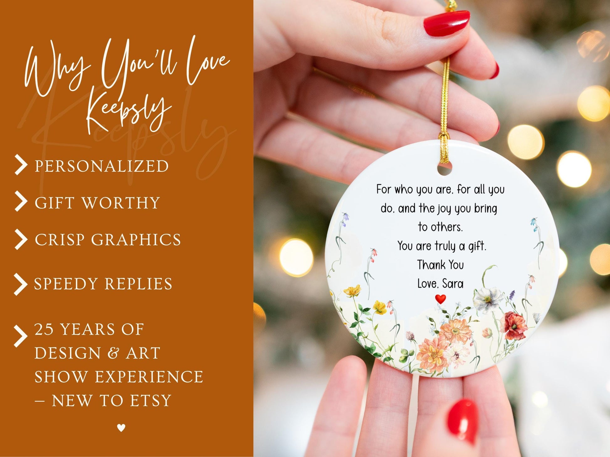 Married Ornament • Personalized Couple Keepsake • Custom Name Ornament 2026 • Newlywed Gift