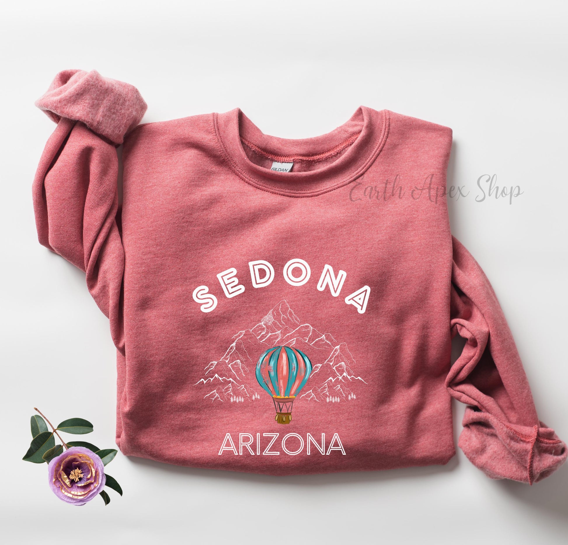 Sedona Sweatshirt: Travel Crewneck EarthApex City Sweater Cozy Destination Gift for Travelers