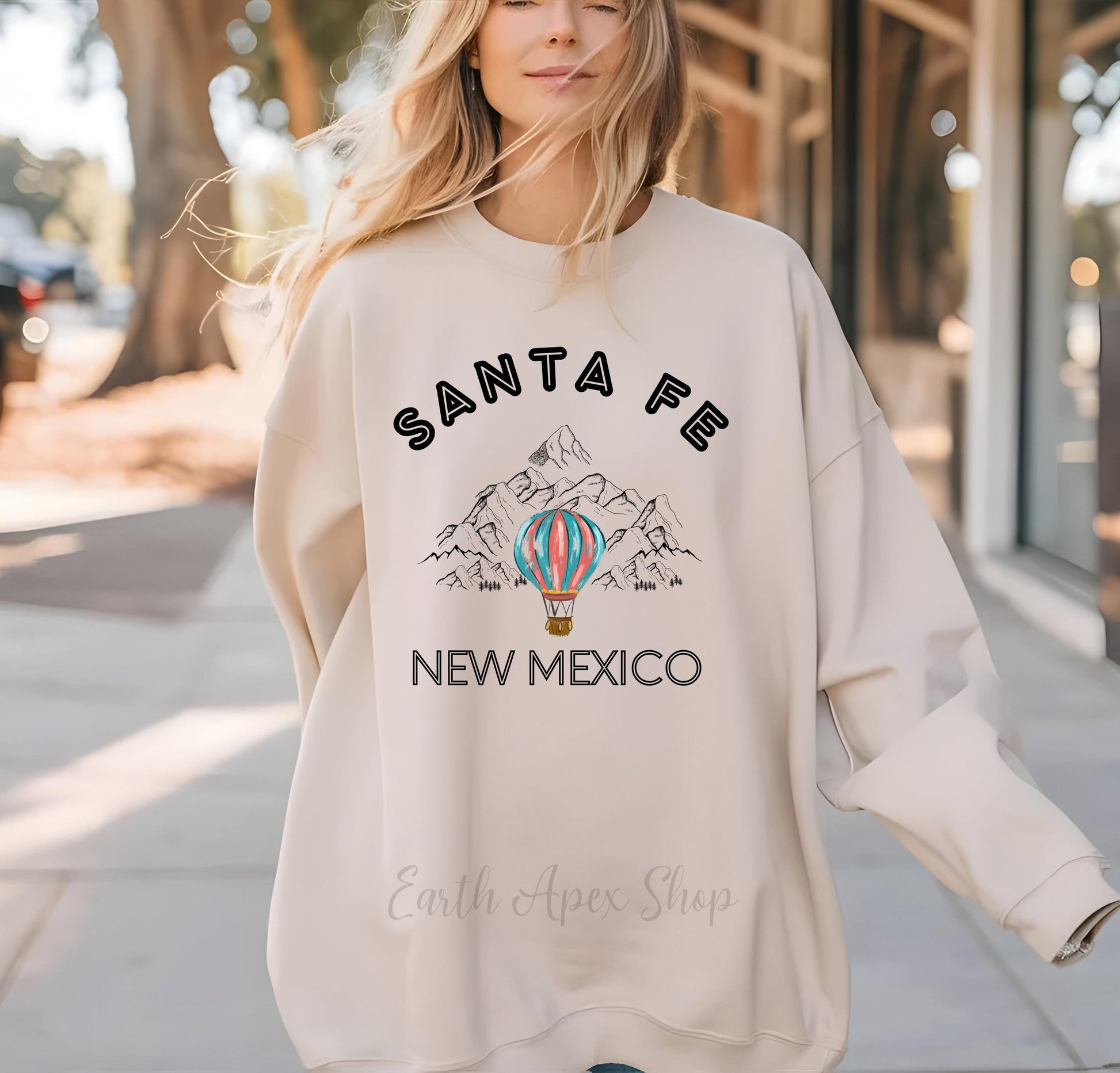 Santa Fe New Mexico Sweatshirt: Western Travel Crewneck