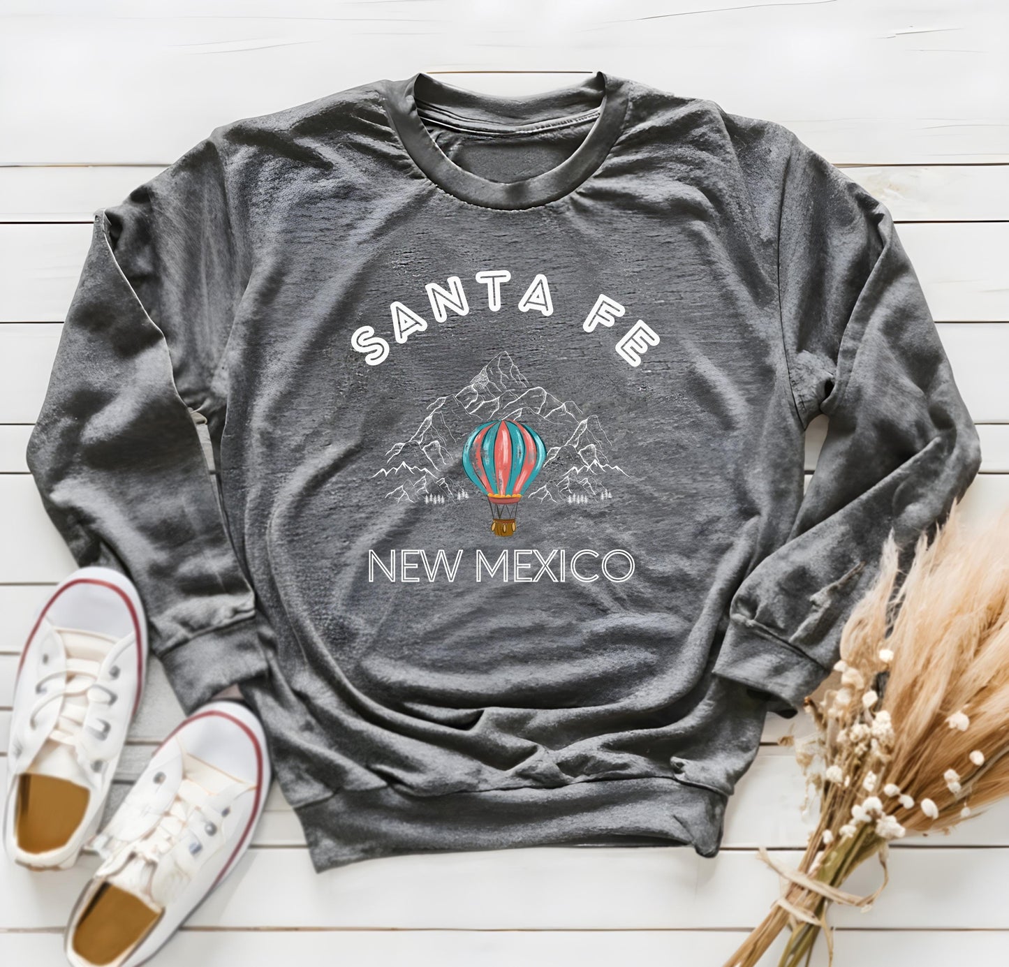 Santa Fe New Mexico Sweatshirt: Western Travel Crewneck