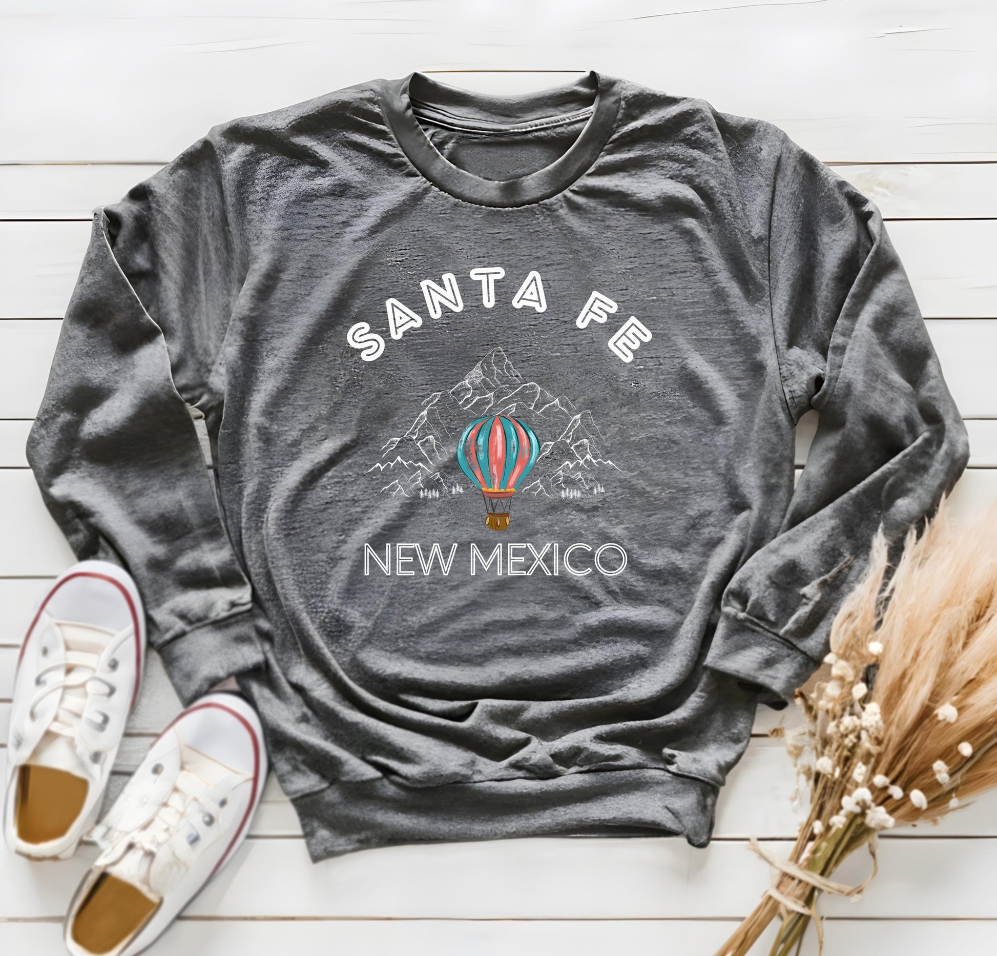 Santa Fe New Mexico Sweatshirt: Western Travel Crewneck