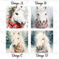 Scandinavian Horse Ornament, Watercolor Nordic Farm Animal Decor Personalized Front And Back Print