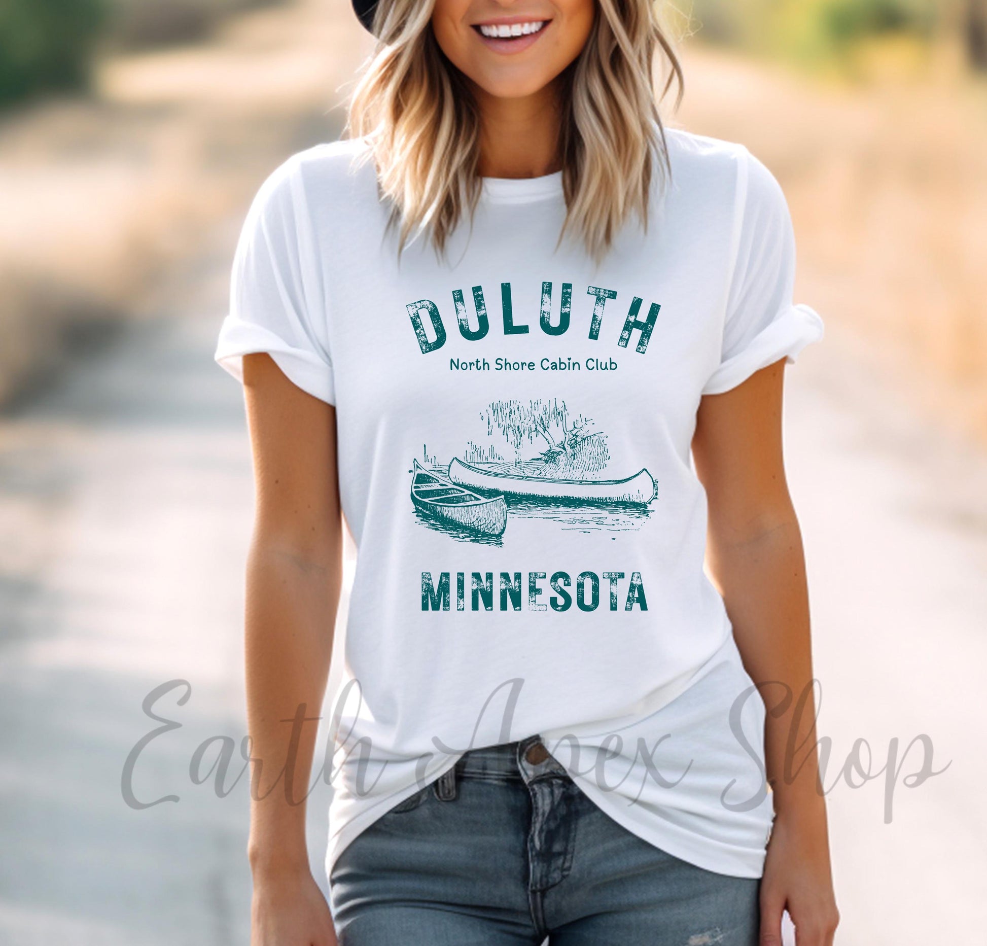 Duluth Minnesota Sweatshirt: Lake Superior Cabin Club Tee