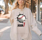 Custom Baseball Sweatshirt: Personalized Name & Number 3D Cracked Ball Design Sports Team Gift, Baseball Mom Shirt, Player Apparel,