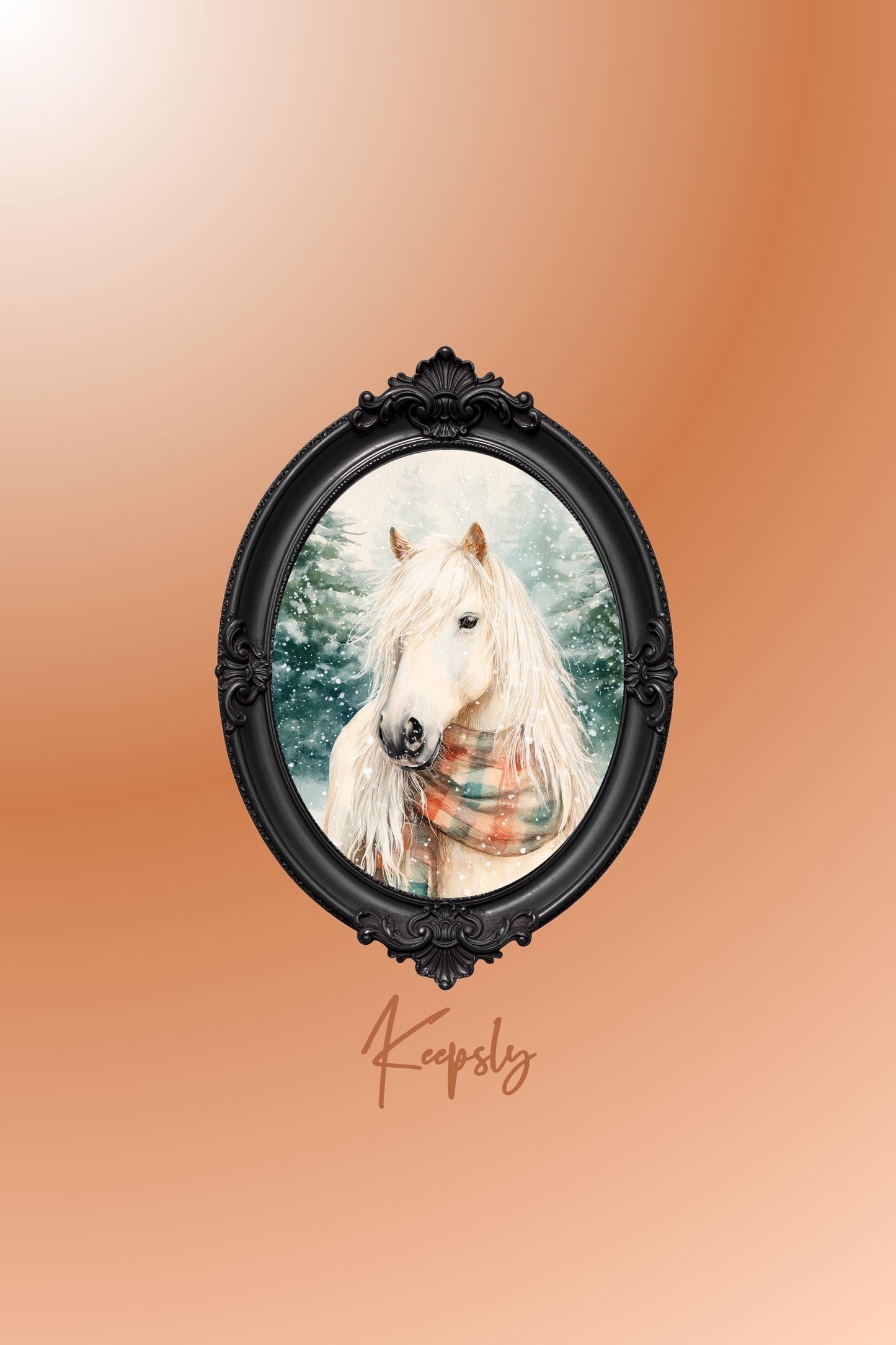 Watercolor Horse Print Set: Winter Farmhouse Wall Art (Digital Download)